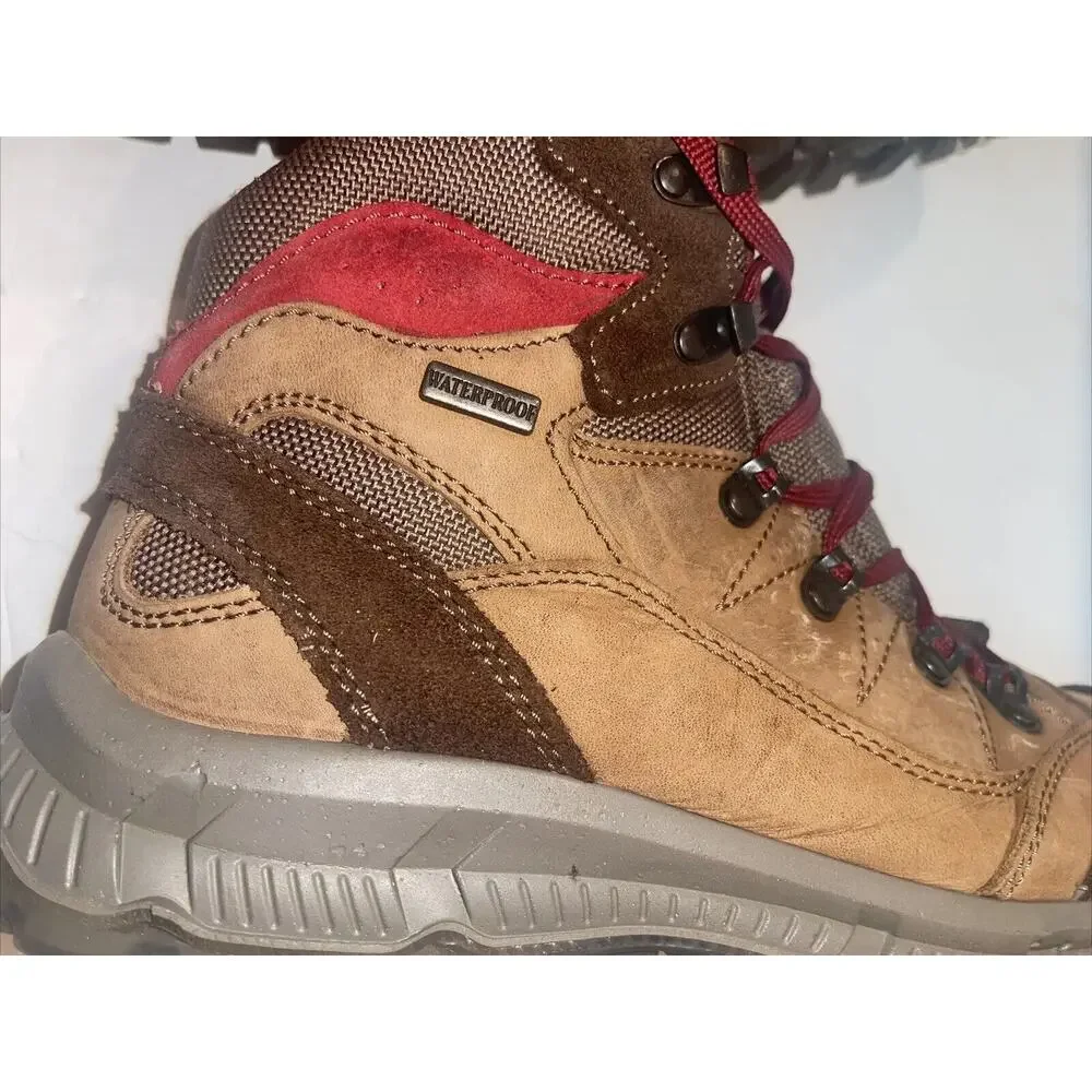 Alpine Design Womens‎ Ascendere Hiking Boot Size 7.5 Brown /tan/red